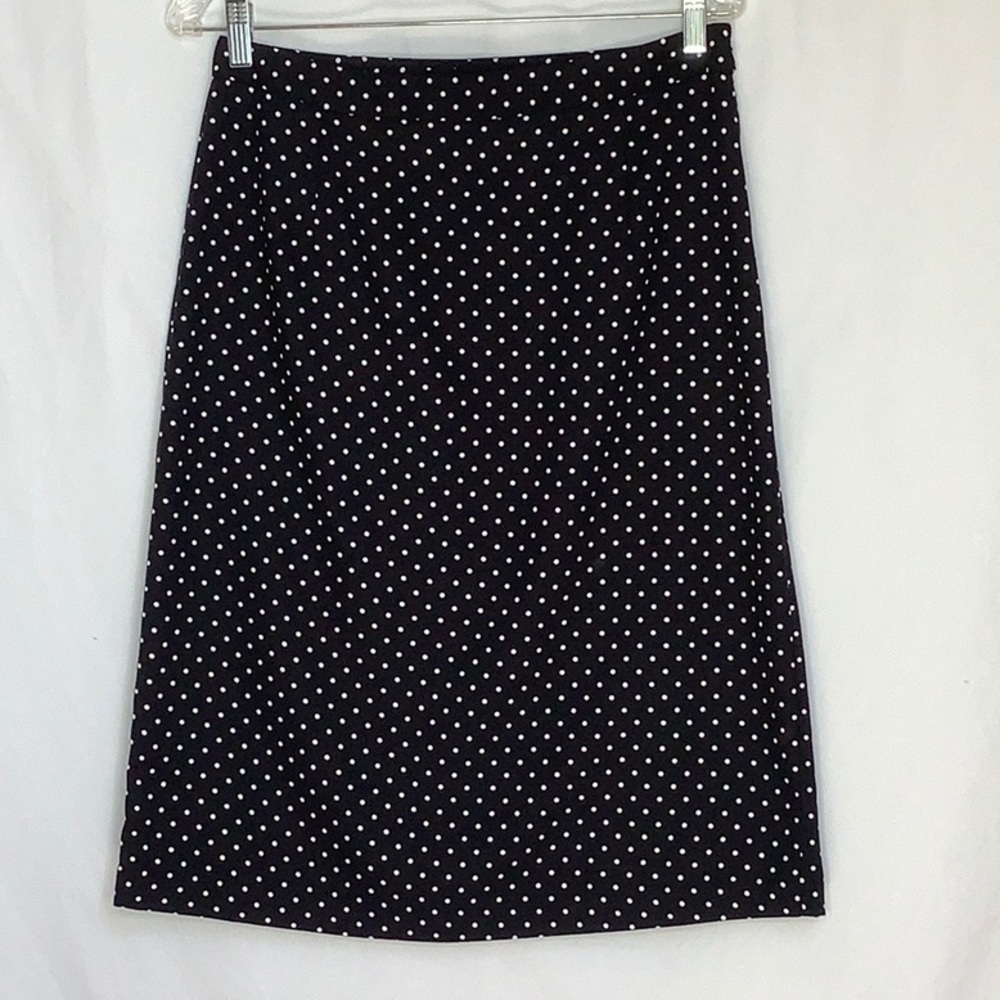 Who What Wear Polka Dot Midi Skirt with Pleats